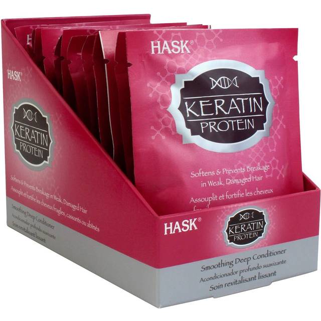 HASK Keratin Smoothing Deep Conditioner Treatments for all hair types  color safe  gluten-free  sulfate-free  paraben-free - Pack of 12