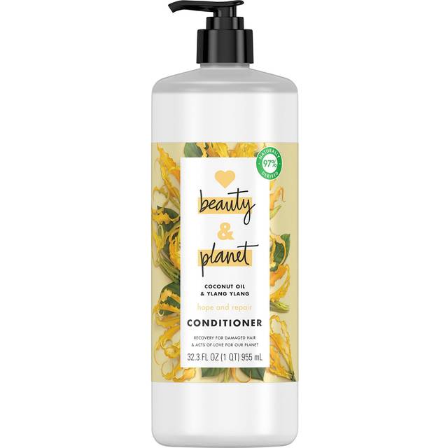 Love Beauty And Planet Conditioner  Hope and Repair for Split Ends  Dry & Damaged Hair Treatment with Coconut Oil & Ylang Ylang  32.3 oz  Vegan
