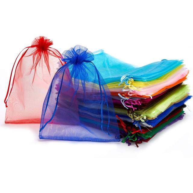 Volanic 100PcS 6X9 Inch Sheer Drawstring Organza gift Bag Jewelry Pouch Party Wedding Favor candy Mini Bottle Samples Display Bags