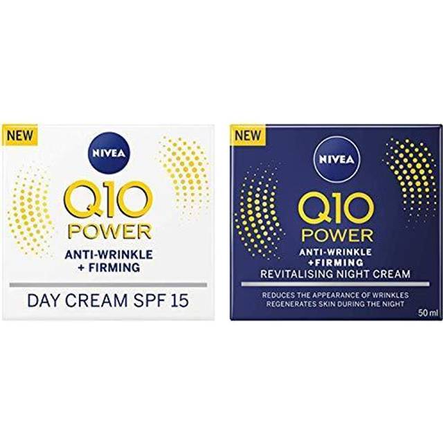 Q10 SPF 15 Anti-Wrinkle Face Day Cream Plus Face Night Cream, 50 ml