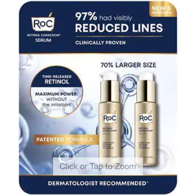 Roc retinol correxion serum - firms & reduces of wrinkles 1.7 fl oz  2 Pack