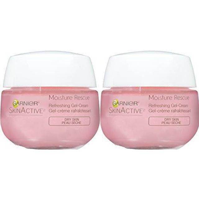 Garnier Moisture Rescue Refreshing Gel-Cream for Dry Skin  Oil-Free  1.7 Oz (50g)  2 Count (Packaging May Vary)