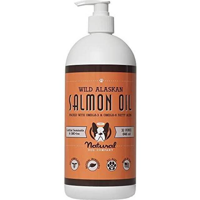 Natural Dog Company Wild Alaskan Salmon Oil Liquid Supplement For Dogs 32 fl oz