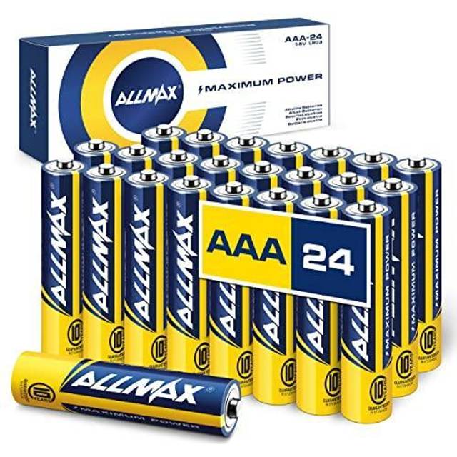 Allmax AAA Maximum Power Alkaline Triple A Batteries (24 Count)  Ultra Long-Lasting, 10-Year Shelf Life, Leakproof Design, 1.5V