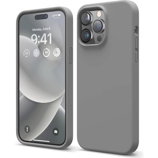 elago Compatible with iPhone 14 Pro Max Case  Liquid Silicone Case  Full Body Protective Cover  Shockproof  Slim Phone Case  Anti-Scratch Soft Microfi