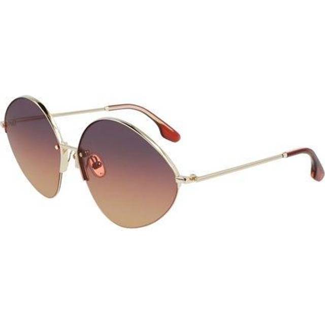 Victoria Beckham VB220S WoMens oval-shaped metal sunglasses - Gold - One Size