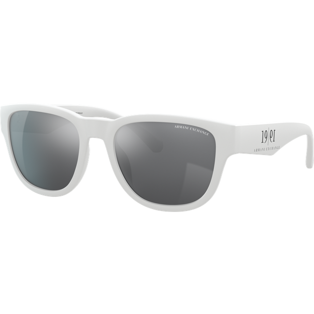 Armani Exchange Gray Mirrored Silver Square Mens Sunglasses AX4115SU 81566G 54 - White (OS)