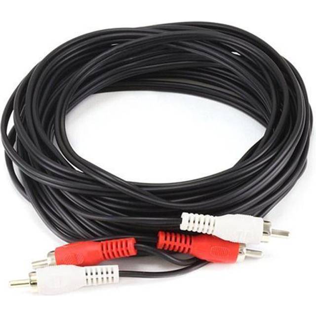 Monoprice 25ft 2 RCA Plug/2 RCA Plug M/M Cable - Black