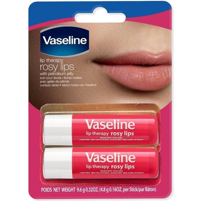 Vaseline Lip Therapy Stick  Rosy Lips | Petroleum Jelly Vaseline Lip Balms | 4.8g x 2