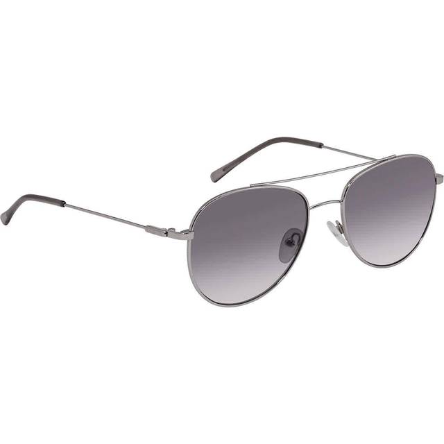 Calvin Klein Grey Gradient Pilot Unisex Sunglasses CK20120S 045 55 - Silver Tone (Dimension: 6.0000x4.0000x3.0000 inches)
