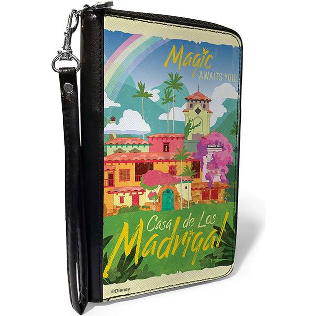Encanto Magic Awaits You Casa de las Madrigal Women's Zip Around Wallet | Disney Accessories - Green&#47;Black&#47;Orange (One-Size)