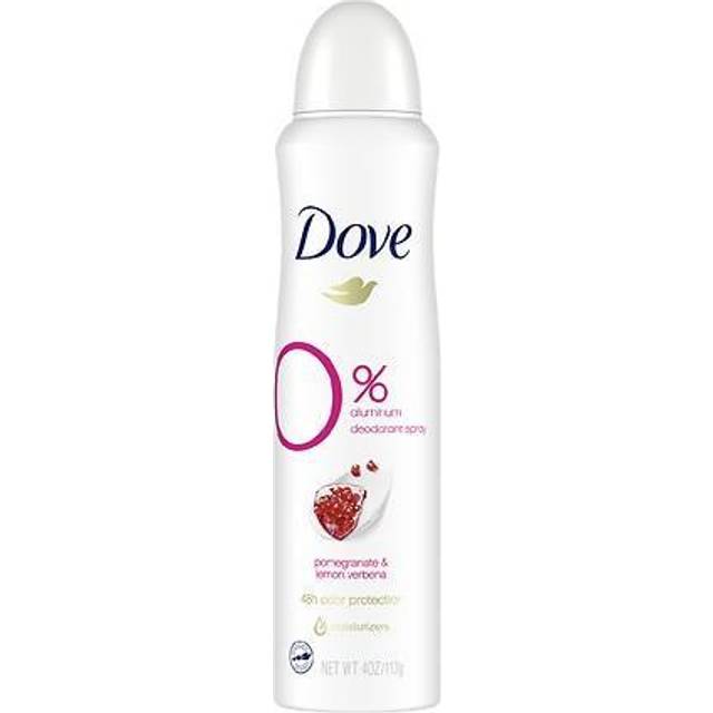 Dove 0% Aluminum Deodorant Spray Pomegranate & Lemon Verbena Aluminum Free 4 Oz