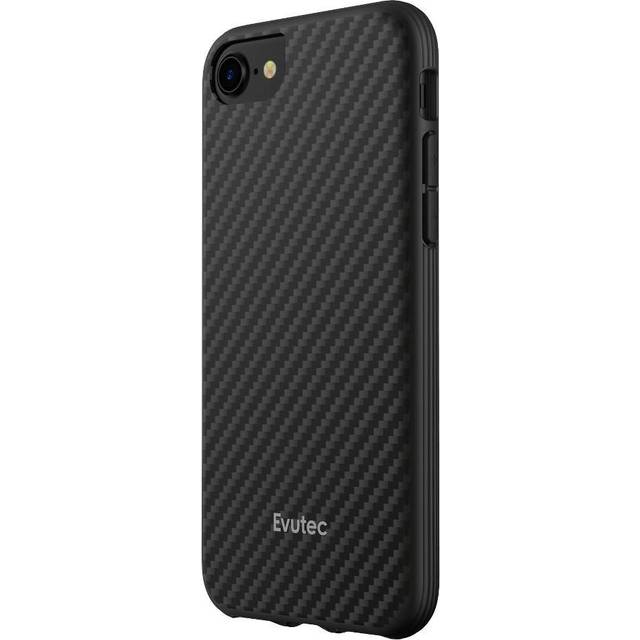Evutec Compatible with iPhone 13 Unique Hard Smooth Heavy-Duty Phone Case Cover Real Aramid Fiber Thin Slim 1.6 mm Lightweight Protective (Black) & Fr