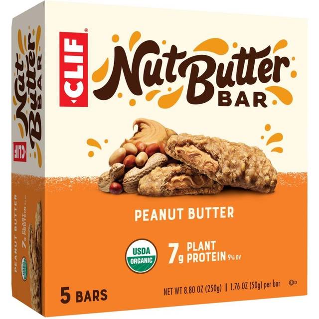 Clif Bar Organic Nut Butter Bars Peanut Butter 5 Bars