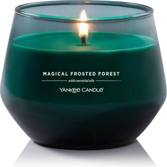 Yankee Candle Studio Medium Candle  Magical Frosted Forest  10 oz LongLasting  EssentialOil Scented Soy Wax Blend Candle  40