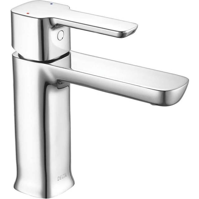 Delta Faucet Modern Single Hole Bathroom Faucet  Single Handle Bathroom Faucet Chrome  Bathroom Sink Faucet  1 Hole Bathroom Faucet  Drain A