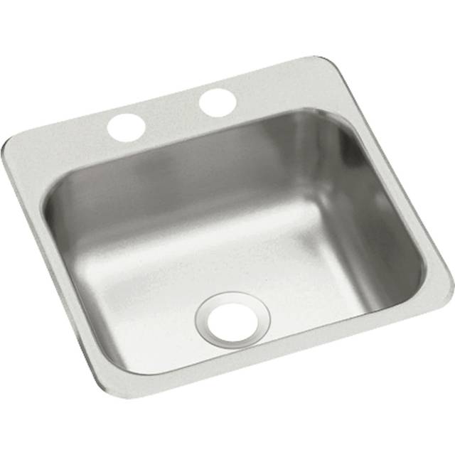 STERLING B153-2 Secondary Sink 15-Inch by 15-Inch Top-mount Single Bow
