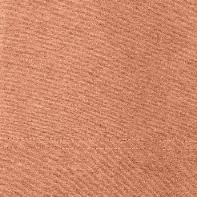 3 Piece Jersey Knit Twin Cotton Blend Orange Sheet Set | Ultra-Soft T-Shirt Jersey Bedding Sheets & Pillowcases | Heathered  Breathable  All