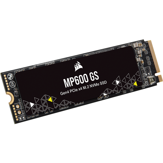 Corsair MP600 GS 1TB PCIe Gen4 x4 NVMe M.2 SSD – TLC NAND med hög densitet – M.2 2280 – DirectStorage kompatibel – upp till 4 800 MB/sek – perfekt för PCIe 4.0 bärbara datorer – svart