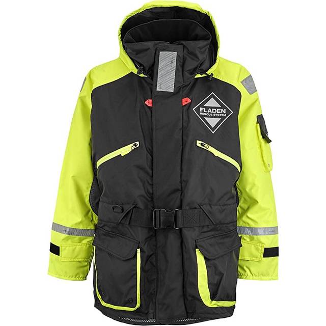 Flytjacka Fladen Fishing 846XY 50N, gul/svart, Large (80 - 100 kg)
