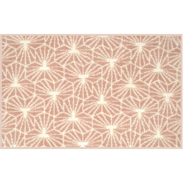 (Blush) Allure Geometric Design Bath Mat Anti-Slip Supersoft 50 x 80cm