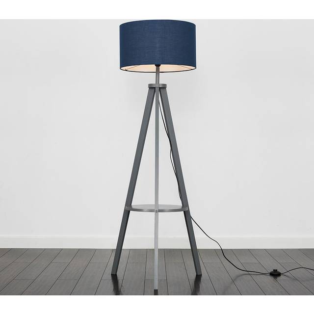 Morrigan Tripod Floor Lamp Shade - Navy - One Size - ValueLights