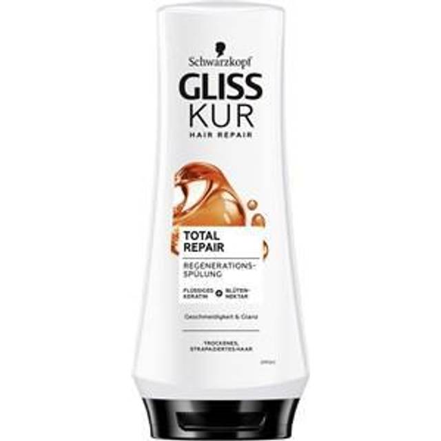 Gliss Total Repair Conditioner (200 ml), Conditioner with Keratin Repairs Dry, Damaged Hair, Conditioner for up to 90% Less Hair Breakage