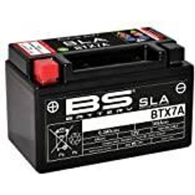 BS Battery 300672 BTX7A AGM SLA Motorcykel batteri, svart