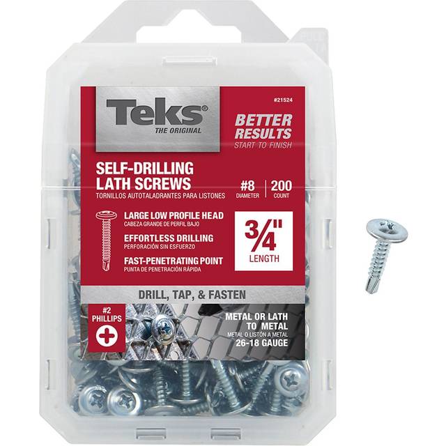 "TEKS  3/4"""""""" ITW Brands #21524 200PK#8x3/4 Lathe Screw"
