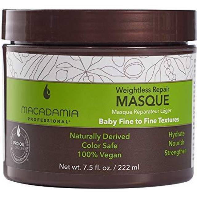 Macadamia Professional Hair Care Products Weightless Repair Hair Masque - For Thin Fine Hair - Color-Safe  Cruelty-Free and 100% Vegan - 7.5 Fl. Oz.