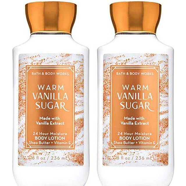 Bath and Body Works 2 Pack Warm Vanilla Sugar Super Smooth Body Lotion 8 Oz