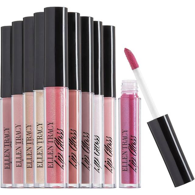 Enchante Ellen Tracy 10 Pc Lip Gloss Collection  Shimmery Lip Glosses for Women and Girls  Long Lasting Lip Gloss Set with Rich Varied Colors  Great H