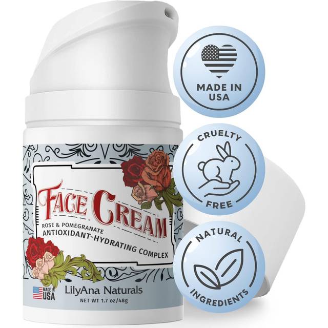 Lilyana Naturals, Face Cream, Rose & Pomegranate , 1.7 oz (48 g)