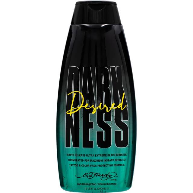 Ed Hardy Tanning Desired Darkness Dark Tanning Lotion - Rapid Release Ultra Extreme Black Bronzer Formulated f