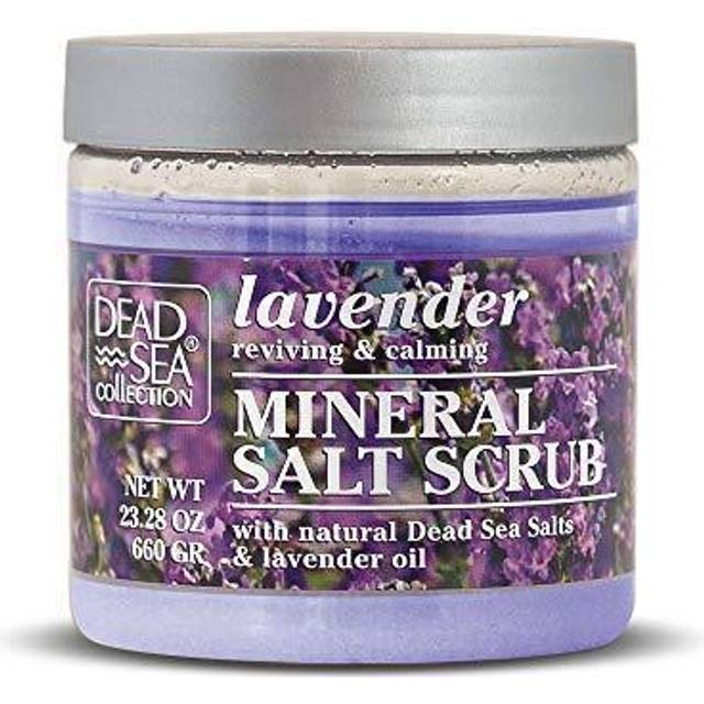 Dead Sea Collection Lavender Salt Body Scrub - Large 23.28 OZ - with Pure Oils and Dead Sea Minerals