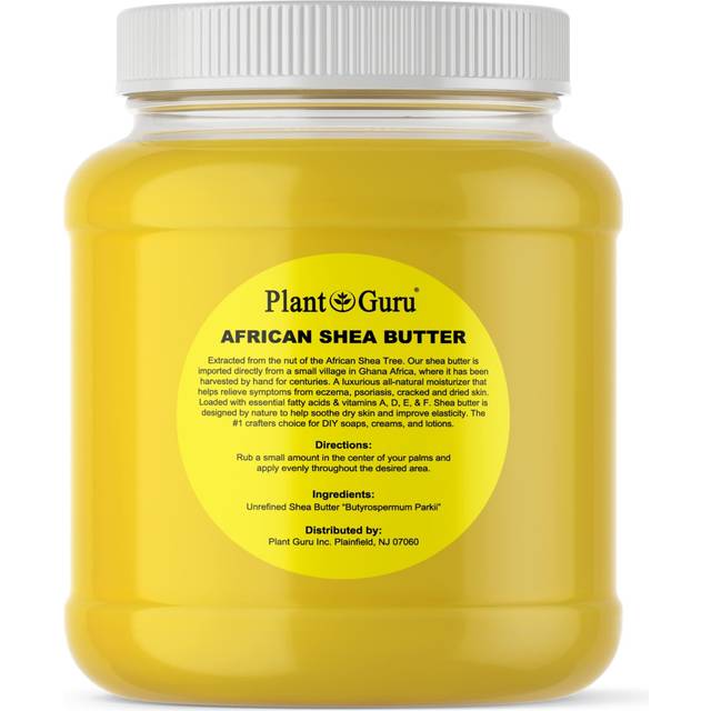 Raw African Shea Butter 3 lbs. Bulk 100% Pure Natural Unrefined YELLOW Grade A - Ideal Moisturizer For Dry Skin  Body  Face And Hair Growth. Great For