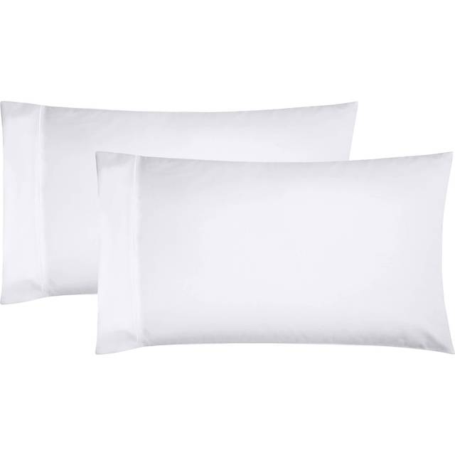 Heirloom Soft  Smooth & Thick Certified 800 Thread Count 100% Cotton Sateen is Superior to Egyptian Cotton Claims  2 White Standard Pillowcases Fits S