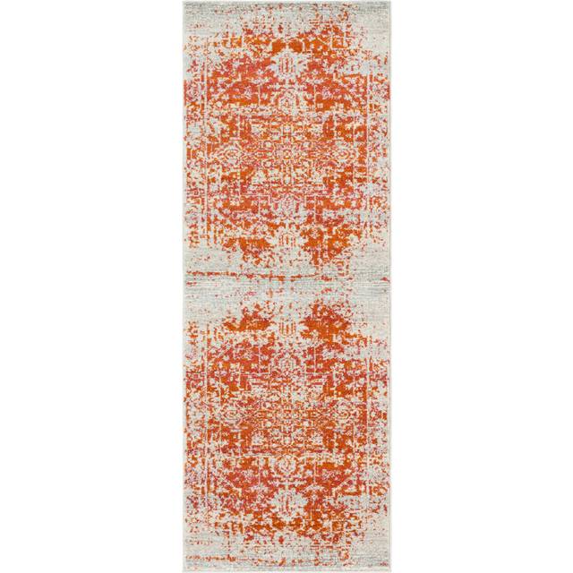 JULIETTE Vintage Traditional Oriental Boho Area Rug - Orange - 160cm x 220cm