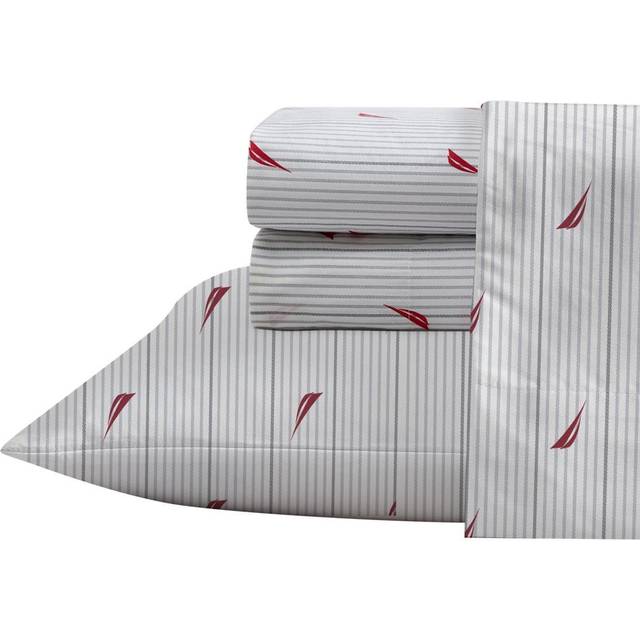 Audley Striped Red Twin Sheet Set
