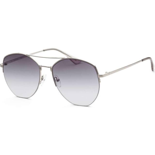 Calvin Klein Grey Gradient Pilot Ladies Sunglasses CK20121S 045 57 - Silver Tone (Dimension: 6.0000x4.0000x3.0000 inches)
