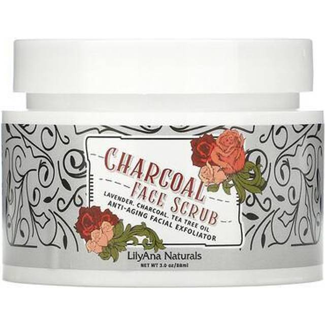 Lilyana Naturals, Charcoal Face Scrub, Anti-Aging Facial Exfoliator, 3 oz (88 ml)