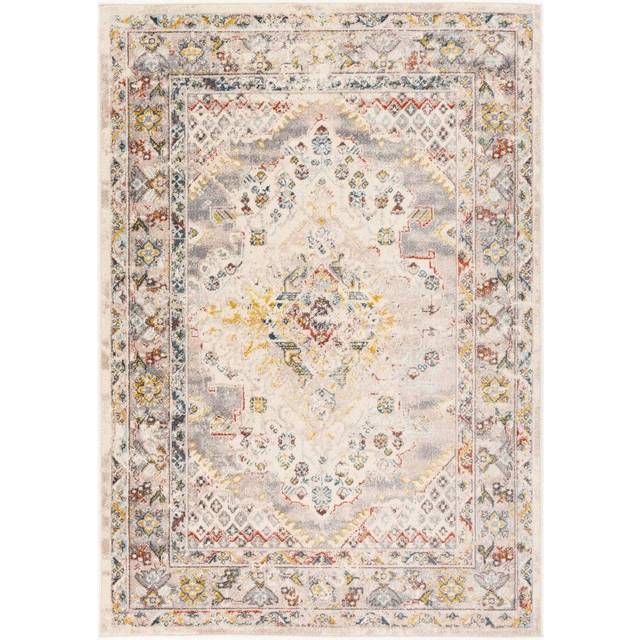 JADE Vintage Traditional Oriental Boho Area Rug - Taupe - 160cm x 215cm