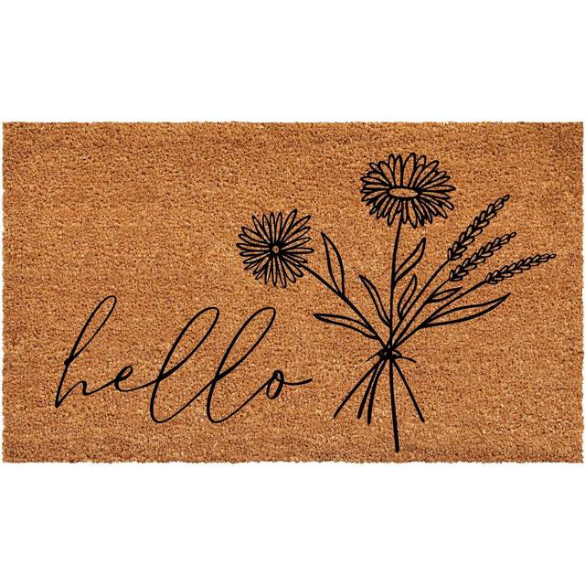 Calloway Mills Wildflower Bouquet Doormat  TanBlack  17 x 29 x 060