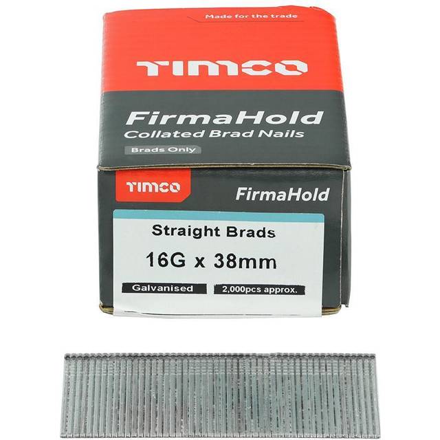 Firmahold - TIMco Straight 16g x 19mm Galv Brad Nail No Gas Qty 2000