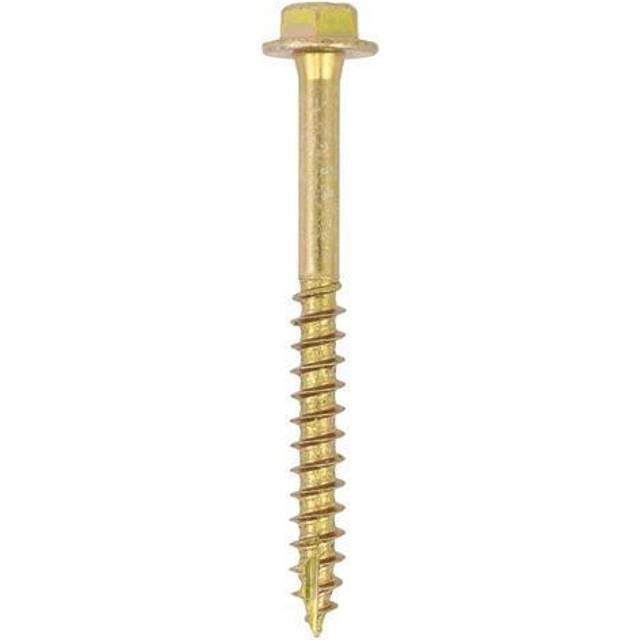 TIMco Hex Flange Advanced Coach Screws ZYP 8 x 120mm (Box of 50) Yellow