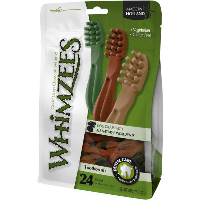WHIMZEES Natural Dental Dog Chews Long lasting, Small Toothbrush Star, 24 Pieces
