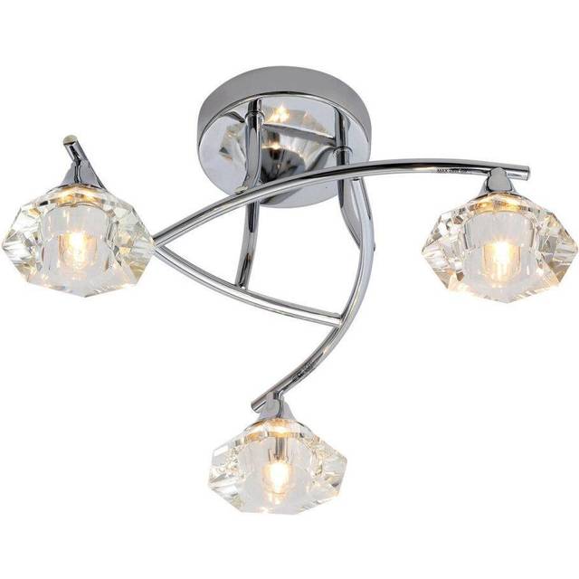 Forum Reena 3 Light Moderm Ceiling Fitting Chrome IP44