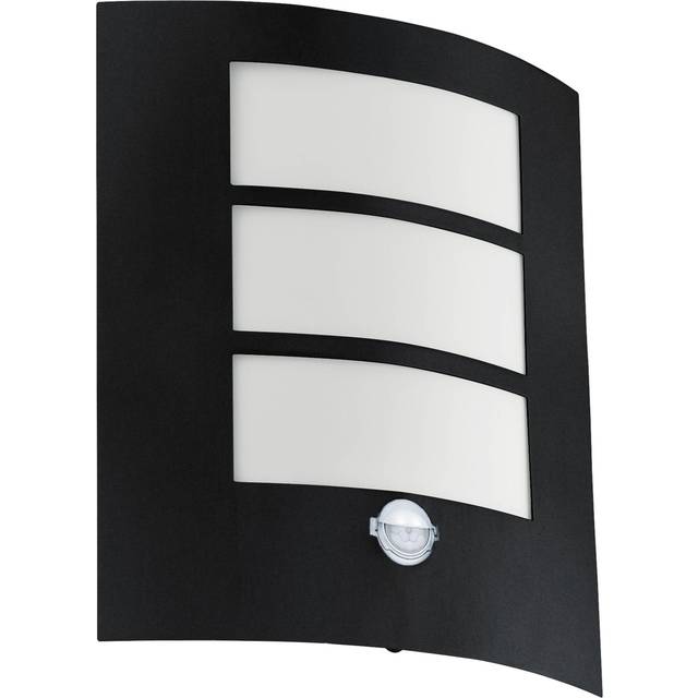 Eglo Black Zinc-plated Steel Outdoor Wall Lamp, Black