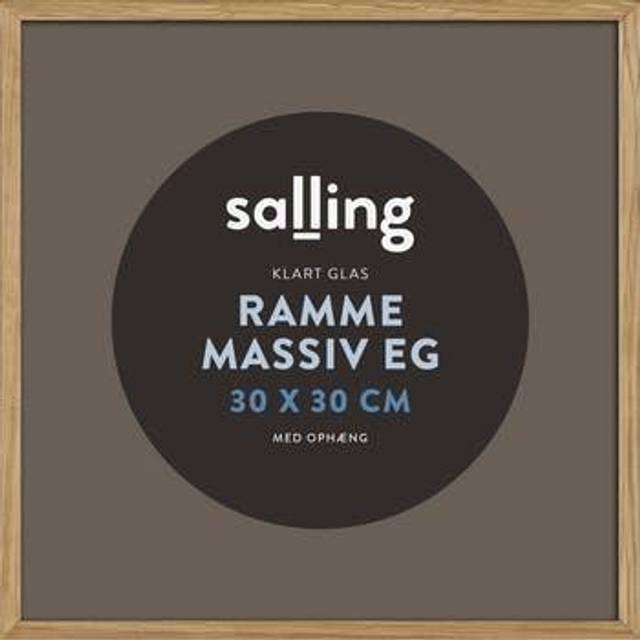 Salling massiv eg 30x30 m/klart glas Ramme