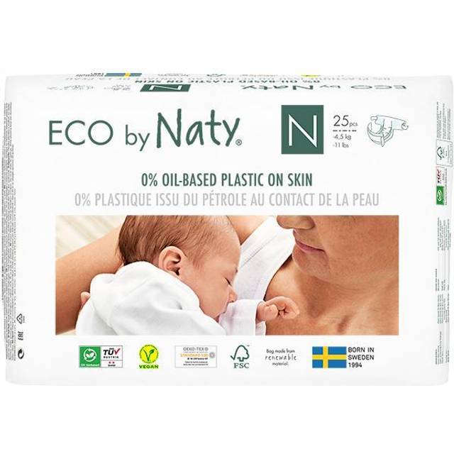 Naty - Ekologiska Blöjor Nyfödd Stl 0 (2-5 kg), 25 st